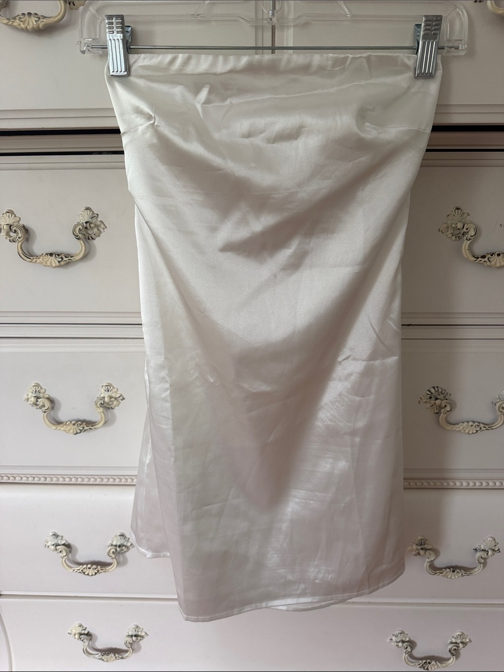 princess polly white strapless silk dress